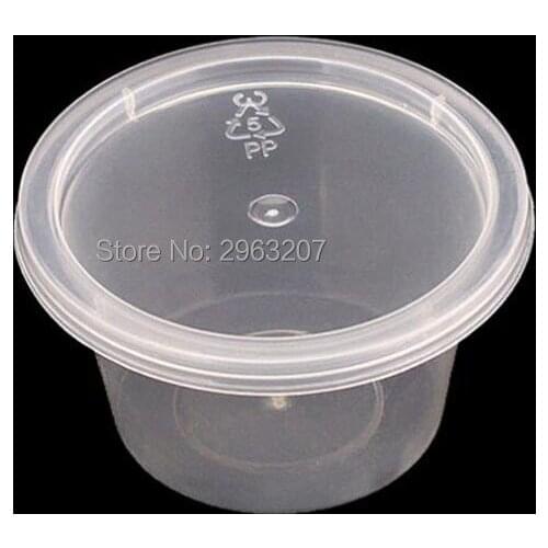 2000pcs 50ml 2oz Food Grade PP Seasoning Cup Disposable Tasting Cup Salad Sauce Take-out Storage Case