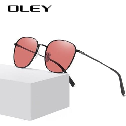OLEY 2021 Fashion Retro Sunglasses Men Round Vintage Glasses for Men/Women Luxury Sunglasses Men Small Lunette Soleil Homme
