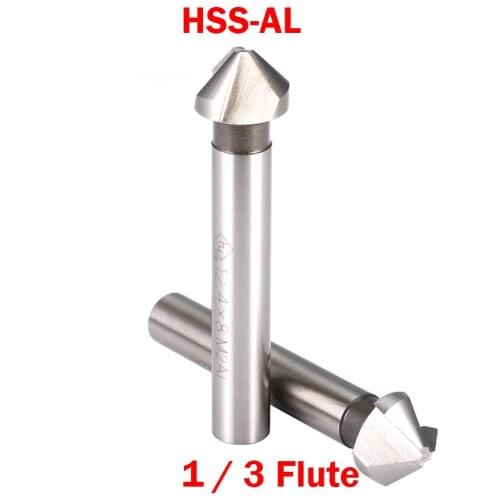 31mm 40mm 50mm 60mm 3 Flute M2AI HSS-AL Piloted Countersink Drill Bit CNC Chamfer Tool Counterbore End Mill Milling Cutter
