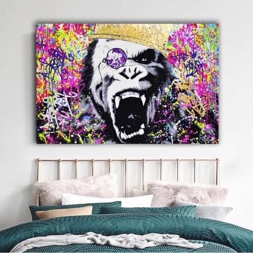 Full Square round Diamond 5D DIY Diamond Painting animal Colorful Gorilla 3D Embroidery Cross Stitch Mosaic Home Decor