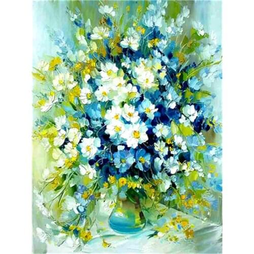 Flower Bouquet DIY Embroidery Cross Stitch 11CT Kits Needlework Craft Set Cotton Thread Printed Canvas Home Decoration Sell