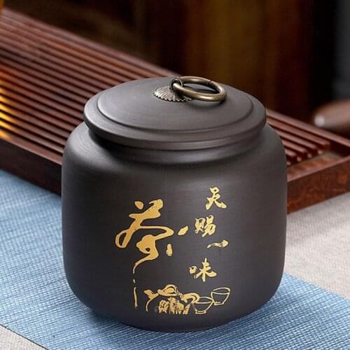 Puer Tea Box Green Tea White Tea Canister Household Accessories Ceramic Tea Caddy Kitchen Nut Sealed Jar Storage Tank