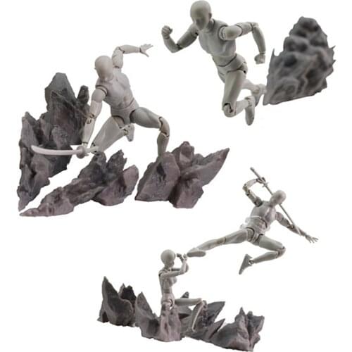 Broken Stone Effect Decoration Rock Model for General Scale Model