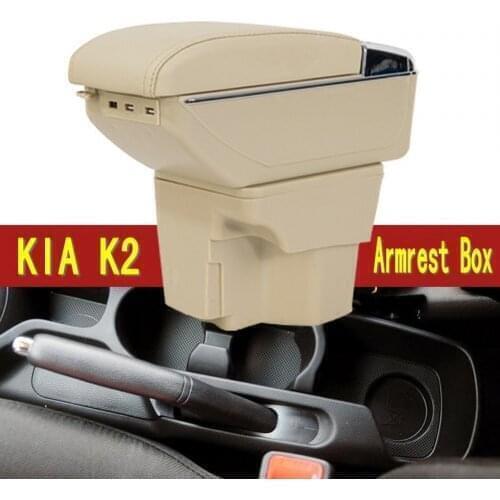 For KIA Rio/rio 3 armrest box central Store content box with cup holder products interior car-styling accessory 2011-2016