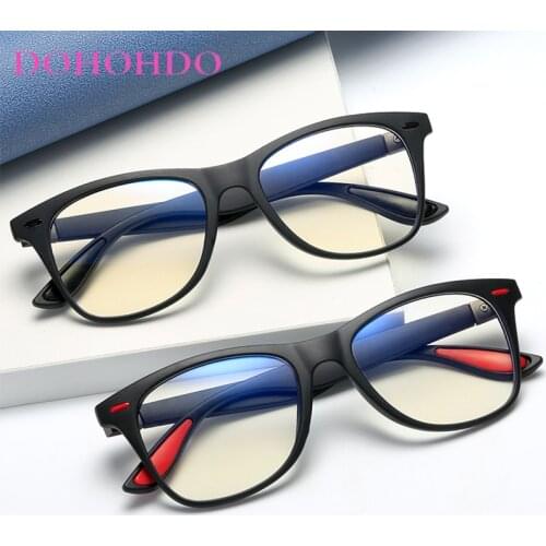 DOHOHDO New Anti Blue Light Glasses For Women Men Radiation Blue Light Blocking Glasses Square Eyewear Frame Computer Protection