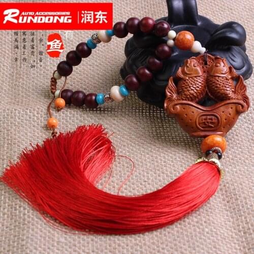 Huali has more than hanging piece every year to enter exit Ping'an automobile accessories Carved wooden car hangs R163-29