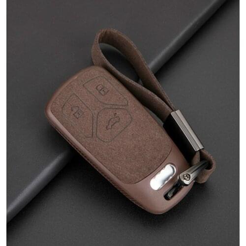 Leather TPU Car Key Cover Case For Audi A5 Q7 S4 S5 A4 B9 Q7 A4L 4m TT TTS RS 8S 2016 2017 2018 Smart Key Case
