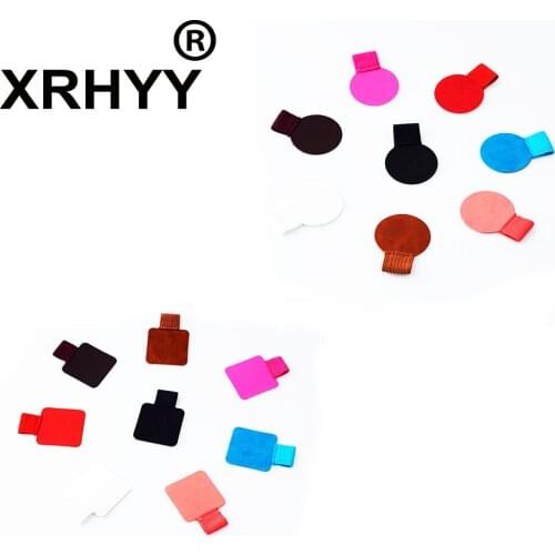 8 Pcs Multi-Colors Square/Round Self-Adhesive Leather Pencil Holder Sticky Pen Clamp Elastic Strap Loop For Notebook Journals