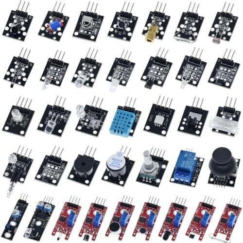 37 IN 1 SENSOR KITS FOR ARDUINO HIGH-QUALITY For Arduino Starters free shipping (Works with Official for Arduino Boards) NO BOX