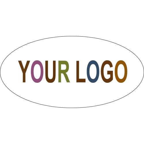 4x2cm Oval Sticker Custom Business Logo Promotional