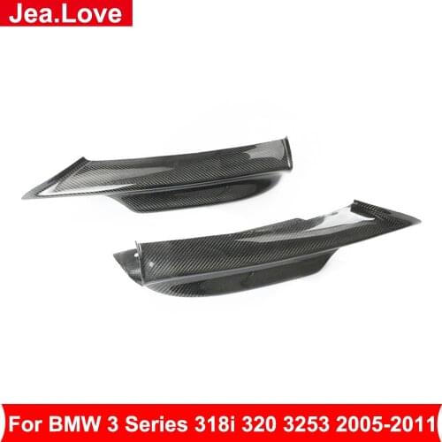 Real Carbon Fiber Car Front Bumper Aprons Side Splitter Anterior Lip Wrap E90 M-TECH For BMW 3 Series 318i 320 3253 2005-2011