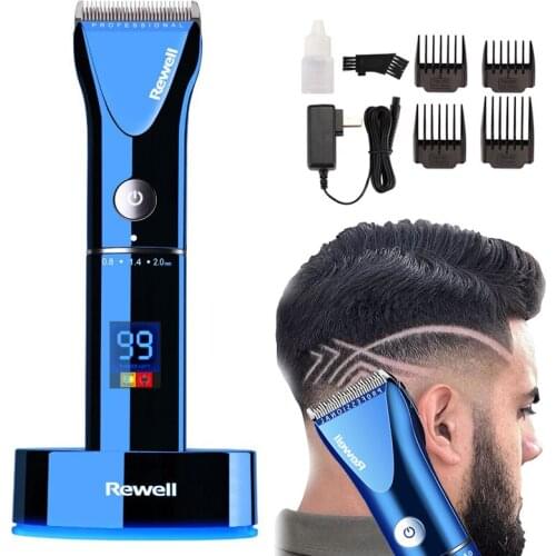 Professional Clipper Hair Trimmer Beard For Men Electric Cutter LED Display Shaving Hair Cutting Machine Haircut Titanium Blade