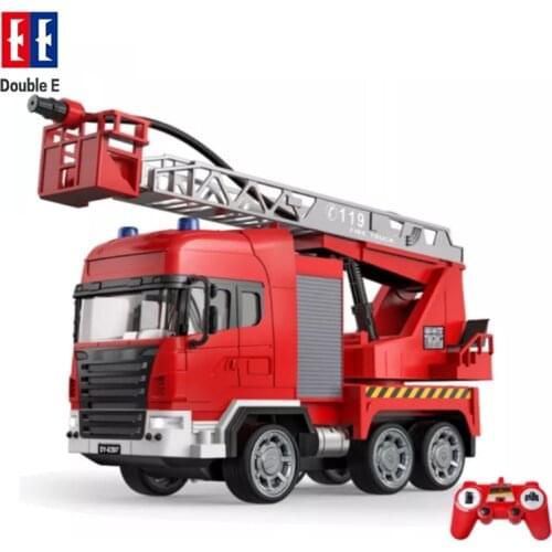 E597 1/20 Rc Fire Truck Kid Gift Car Model Remote Controlled Car Spray Water Shoots Toy Car Fires Engines Educational Boy Kids