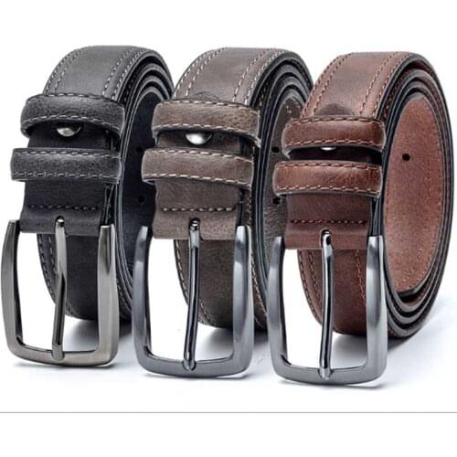Luxury Brand Belts for Man Top Quality Male Casual Pin Buckle Belt Men Belt Leather