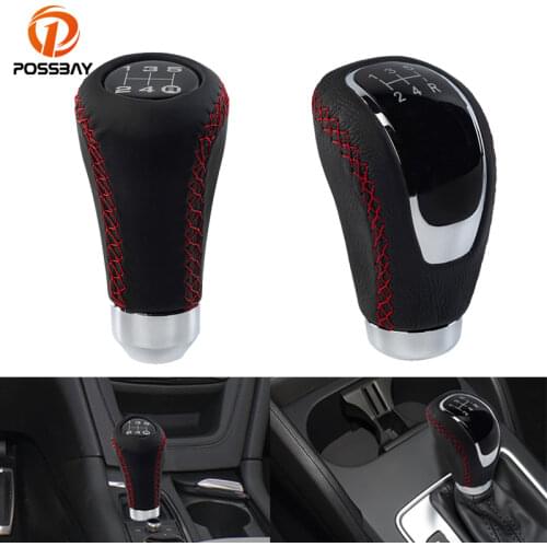 Car Gear Shift Knob 5 Speed Stick Shifter Lever Leather for BMW E46 E60 E90/Golf 6/Peugeot 207 307/Passat B6 B8 Interior Details