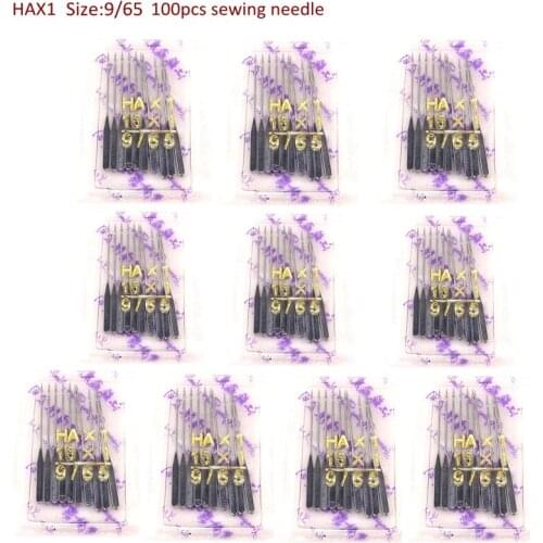 100pcs sewing needles size 65/9 HAX1 for all brand domestic sewing machine Bernina Toyota Janome for Singer SEWING