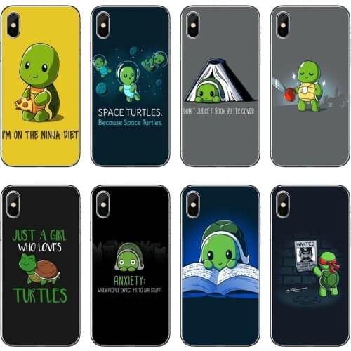 Cute Turtles Chibi Silicone Phone Case For Huawei P30 P20 Pro P10 P9 P8 Lite Y5 Y6 Y7 Y9 Prime P Smart Plus 2018 2019