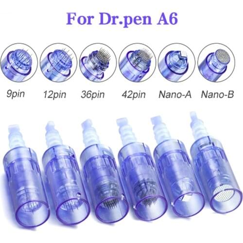 Tattoo Tip Replacement Cartridge For Dr pen A6 Nano / 9 pin / 12 pin / 36 pin / 42 pin Micro Needle Replacement Head Derma Pen