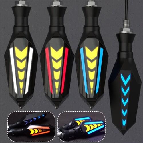 Motorcycle Turn Signals Light Double Side Flowing LED Turn Signals Built Relay Flashing Blinker Universal Motorcycle Light IP65
