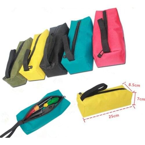 Waterproof Oxford Canvas Storage Hand Tool Bag Screws Nails Drill Bit Metal Parts Fishing Travel Makeup Organizer Pouch Bag Case