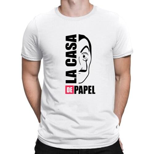 Men Funny t shirt Cool Design La Casa De Papel Tshirt Money Heist Tees TV Series tops House of Paper T-Shirt Casual Cotton tees