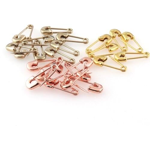 Safety Pins Light Gold/Gold/Rose Gold Metal Safety Pins DIY Sewing Tools Accessory Safety Pin Small Brooch Apparel Accessories