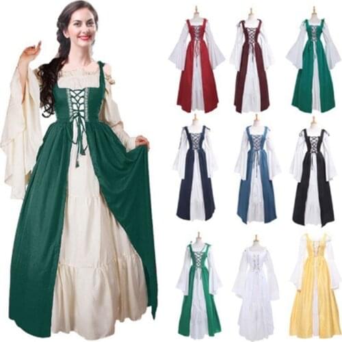 Green Pirate Dress Medieval Renaissance Dress Gothic Victorian Ball Gown Halloween Costume