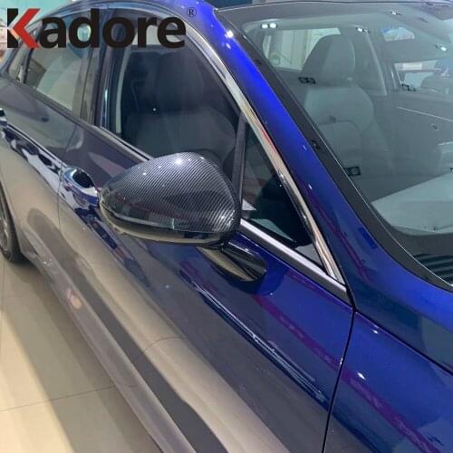 Rearview Mirror Cover Trim For Kia Optima 2020 2021 Carbon Fiber Rear View Mirrors Frame Covers Sticker Car Styling Accessories