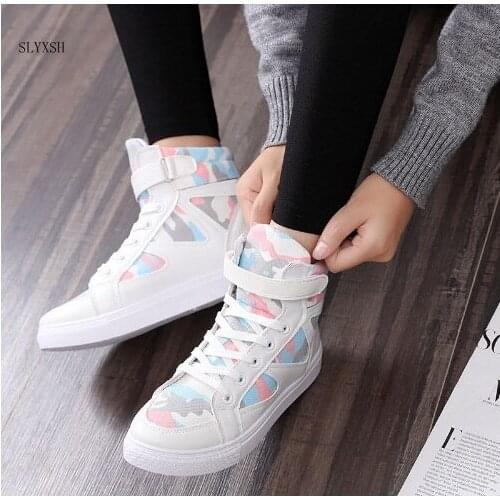 SLYXSH Women canvas shoes for 2018 spring and autumn female High-top 4 colors classic casual shoes footwear size 35-40