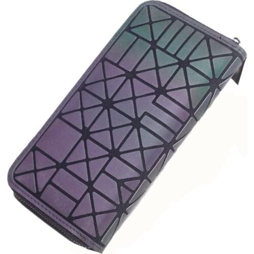 2019 new womens Long Wallet PU leather Fashion Geometric Pattern Zipper Money Clips Clutch Bag Credit Card Purse