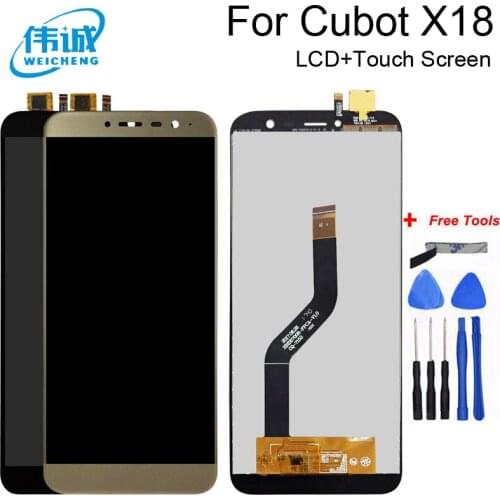 New Tested For Cubot X18 LCD Sensor Touch Screen Digitizer Display Screen Module Repair Replacement Accessories Parts X18 Touch