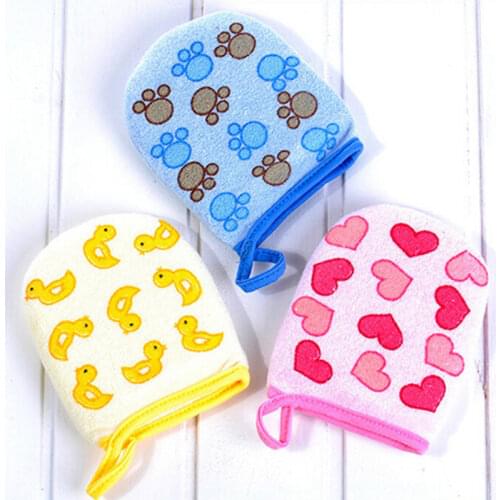 1PC Baby Kid Infant Cartoon Soft Bathing Bathroom Mitt Glove Foam Rub Shower Sponge Exfoliating Wash Cloth Towel 10.5cm *13cm