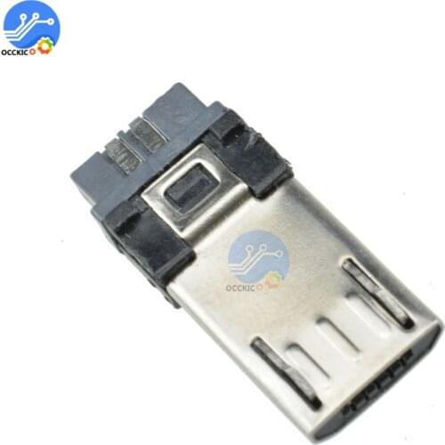 10Pcs Micro USB Type B Male 5Pin SMT Socket Jack Connectors Port PCB Board For Phone