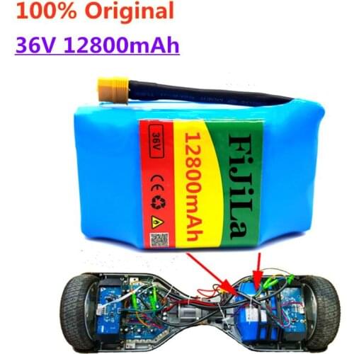 100% New Original 36v 12.8Ah lithium battery 10s2p 36v battery 12800mAh lithium ion pack 42V 12800mah scooter twist car battery