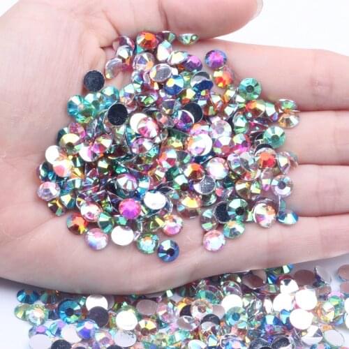 New Resin Rhinestones 2mm-6mm Many Colors Choose Flatback Non Hotfix For Nails Art Decoration DIY 3D Jewelry Making