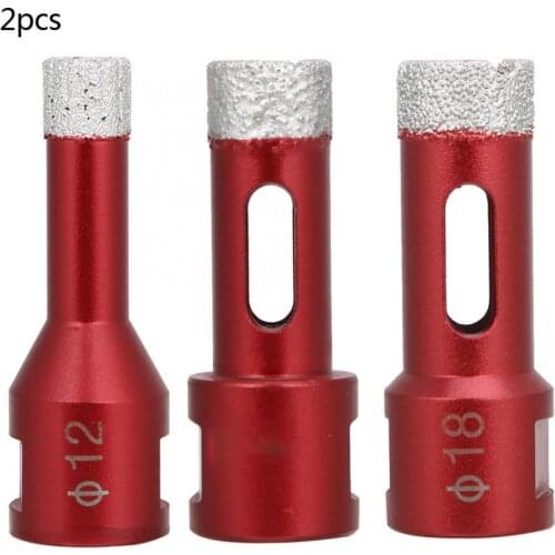 2Pcs Diamond Hole Saws Bit Diamond M14 Female Thread Connection for Marble Granite Ceramic Tiles Concrete 12mm 16mm 18mm