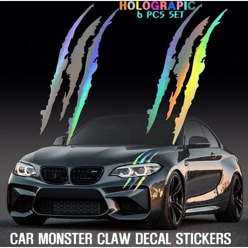 37x12cm Stripe Car Sticker Reflective Scratch Decals Claw Marks Car Auto Headlight Decoration Vinyl Decal Car Stickers