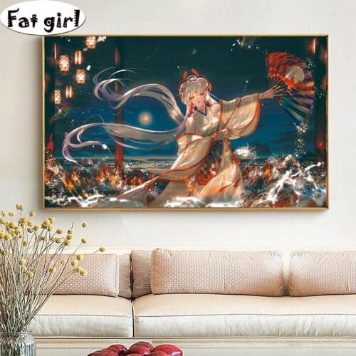 Diamond painting Shijin Shiranui square round diy Onmyoji cross stitch embroidery mosaic cartoon Handmade diamond crafts decor
