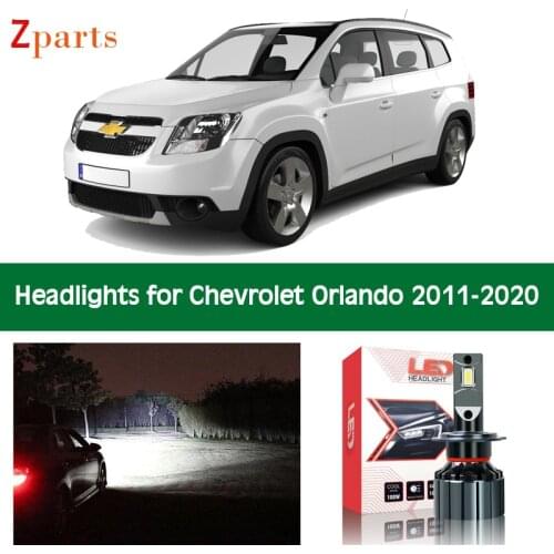Car Bulbs For Chevrolet Orlando LED Headlight Headlamp Low High Beam Canbus White Auto Lights Front Lamp 12V 6000K Accessories
