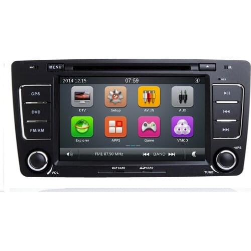 Car Multimedia player GPS Autoradio 2 Din 7 Inch For SKODA Octavia 2009-2013 Bluetooth IPOD FM Radio RDS WIFI DVR SD