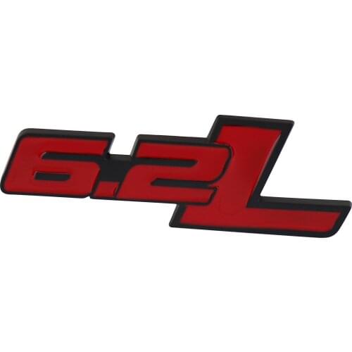 Black Red 6.2L Litre for F150 Raptor Chevy GMC Fender Trunk Emblem Badge Sticker