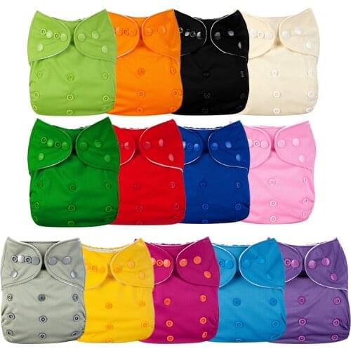 Baby Diapers Washable Reusable Nappies Cloth Diaper Waterproof For Newborn Baby Diaper Pocket Newborn Baby Solid Diaper Cover