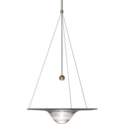 European creative halo flying saucer water drop crystal LED glass pendant lamp study bedroom living room pendant lamp fixture