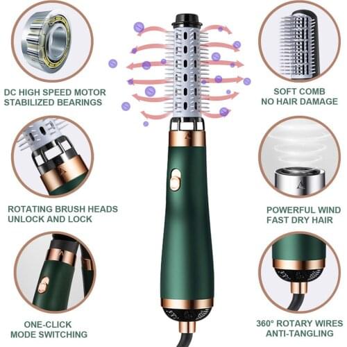 Hair Dryer Brush All-in-One Hot Air Brush For Drying Straightening Curling Hair Volumizer Blow Dryer Brush Hair Styler Brush