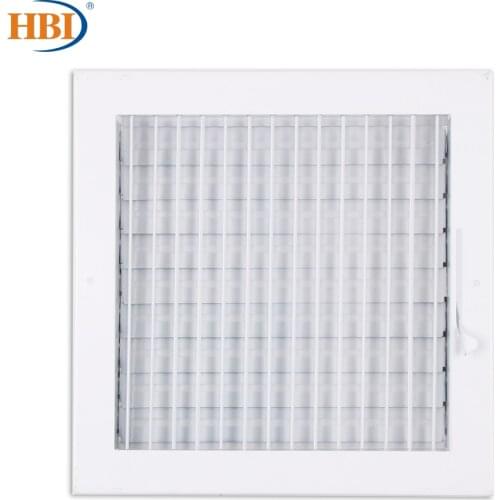 HBI W10"*H10" Adjustable Blade White Ceiling/Sidewall Air Register Vent Cover Diffuser Heavy Duty Stamped Steel