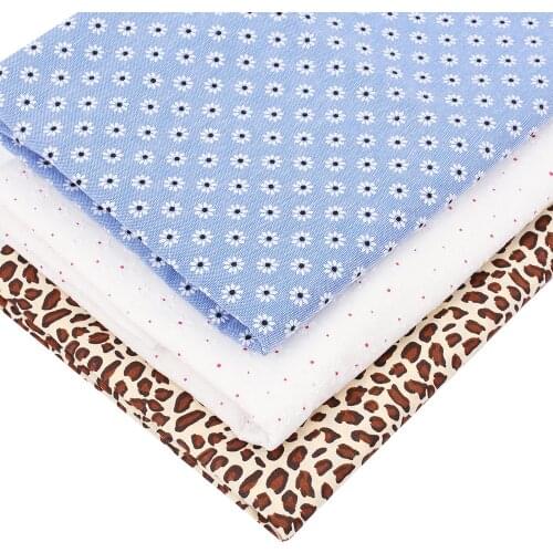 JOJO BOWS Cotton 100% Cloth Fabrics Flowers Leopard Printed Fabric Sheets DIY Craft Textile Dress Sewing Accessories 45*145cm/pc