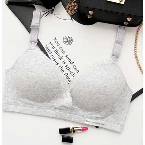 Wire Free Nursing Clothing Cotton Breastfeeding Bra for Pregnant Women Pregnancy Breast Sleep Underwear Women Lingerie