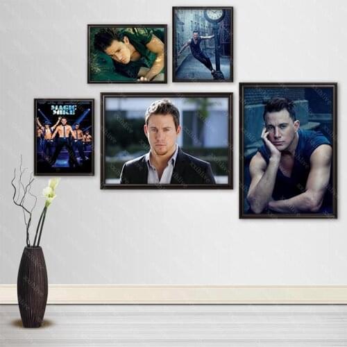 Custom Actor Channing-Tatum Silk Cloth Canvas Poster Home Decoration Wall Art Fabric Poster Print More Size 30x45cm,40x60cm
