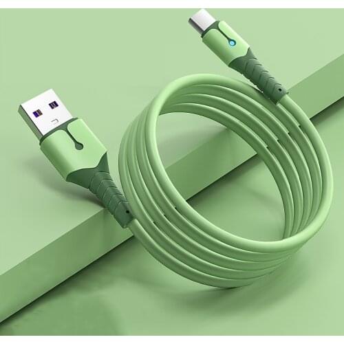 5A Liquid Silicone Super Fast Charge Cable Micro USB Type C Cable for Samsung Huawei Xiaomi One Plus Charging Wire Data Cable