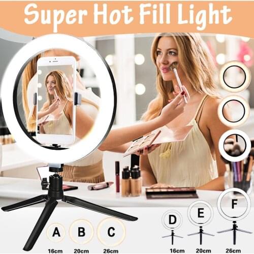 200cm Cable Length Ring Light With Tripod For Phone Photography Led Lights,Round Ring Lamp For Photo Studio Make-up Video USB